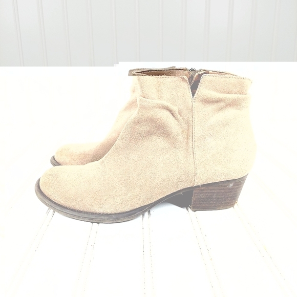 Jessica Simpson Dalisa Women's Brown Suede Leather Slip On Ankle Booties C181 - Picture 1 of 12
